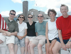 Picture of Jess and Rick and parents on the boat