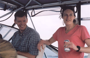 Picture: Jess and Rick on the boat