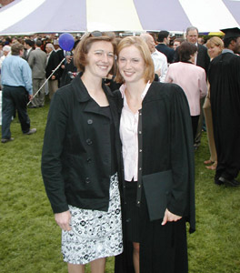 Picture: Jess and Zib at Zib's graduation